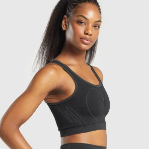 Hot Gymshark Contour Heart Seamless Tank Black/AsphaltGrey