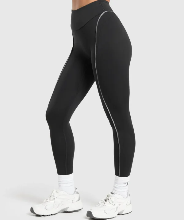 New Gymshark Contour Leggings Black/MetalGrey