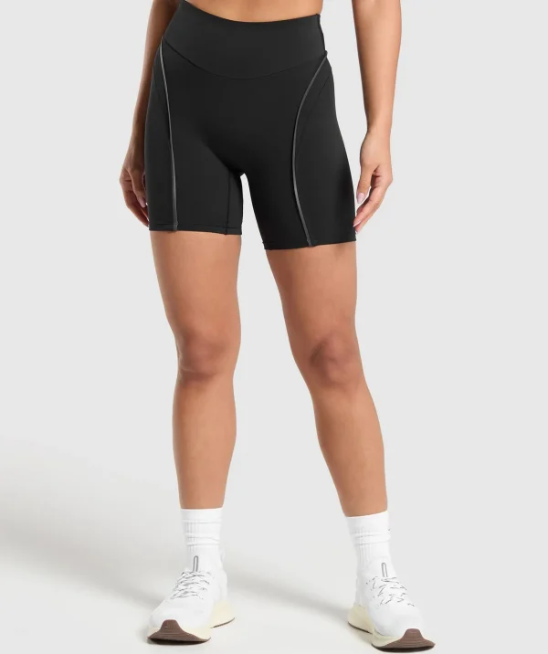 Discount Gymshark Contour Shorts Black/MetalGrey