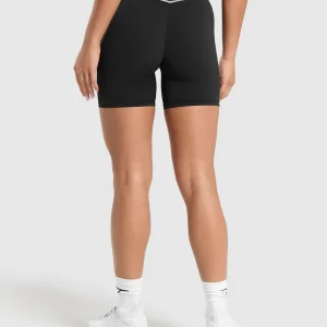 Discount Gymshark Contour Shorts Black/MetalGrey