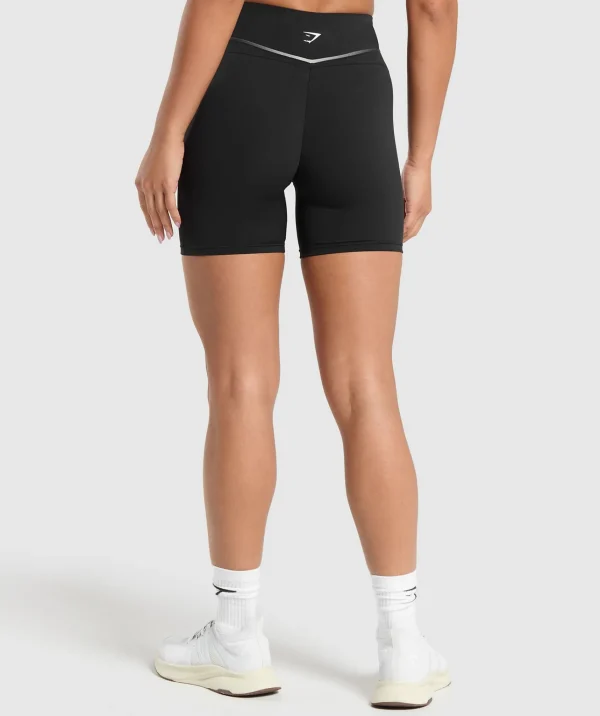 Discount Gymshark Contour Shorts Black/MetalGrey