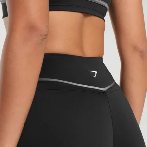 Discount Gymshark Contour Shorts Black/MetalGrey