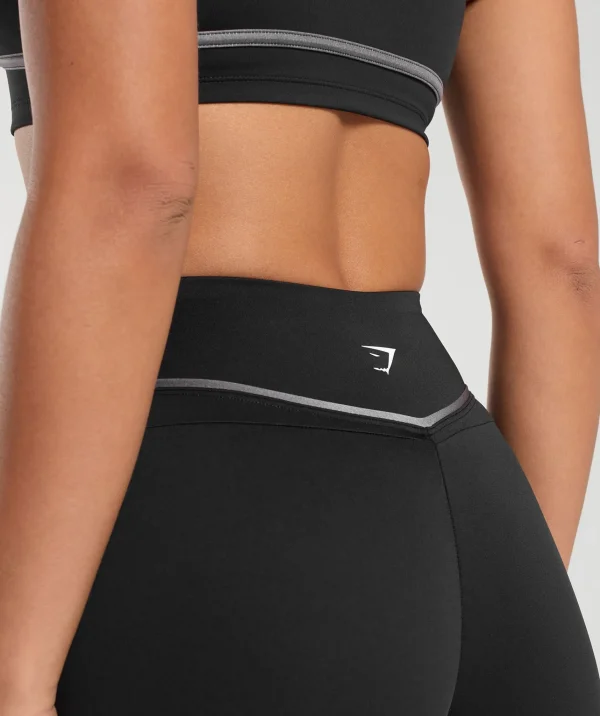 Discount Gymshark Contour Shorts Black/MetalGrey