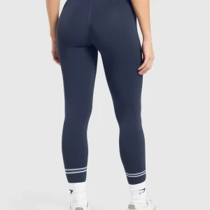 Outlet Gymshark Contrast Seamless Leggings HeavyBlue