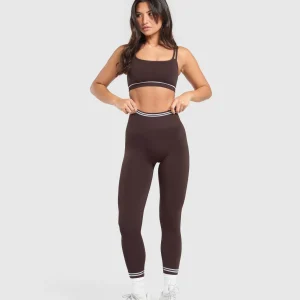 Online Gymshark Contrast Seamless Leggings HeritageBrown