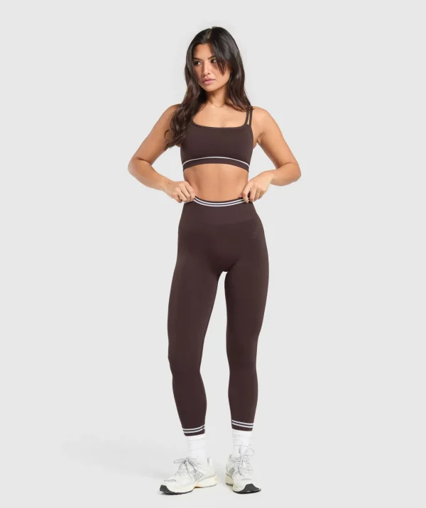 Online Gymshark Contrast Seamless Leggings HeritageBrown