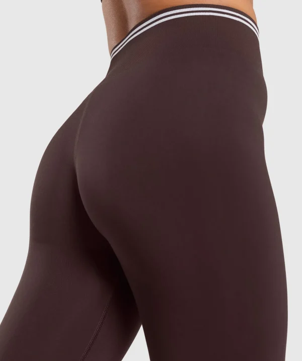 Online Gymshark Contrast Seamless Leggings HeritageBrown