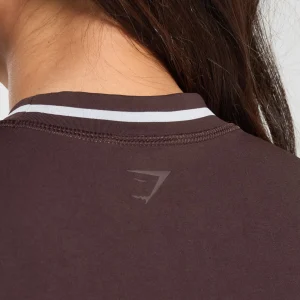 Discount Gymshark Contrast Seamless Midi Tee HeritageBrown