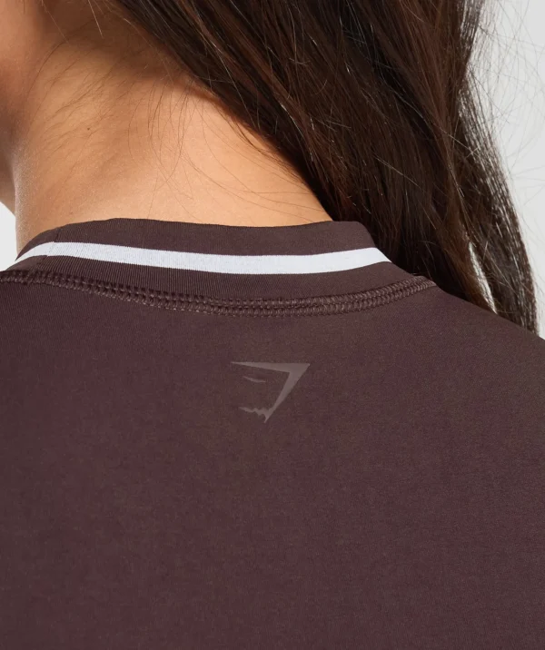 Discount Gymshark Contrast Seamless Midi Tee HeritageBrown