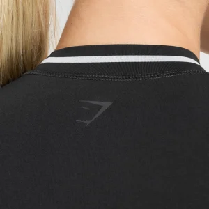 Fashion Gymshark Contrast Seamless Midi Tee Black