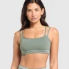 Best Gymshark Contrast Seamless Sports Bra UnitGreen