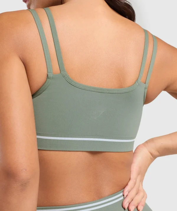 Best Gymshark Contrast Seamless Sports Bra UnitGreen