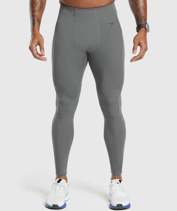 Hot Gymshark Control Baselayer Legging PitchGrey