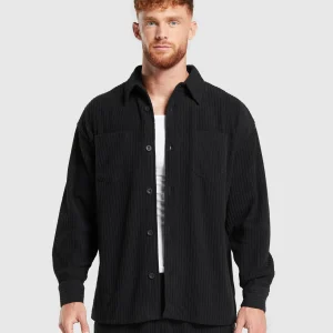 Best Gymshark Cord Overshirt Black