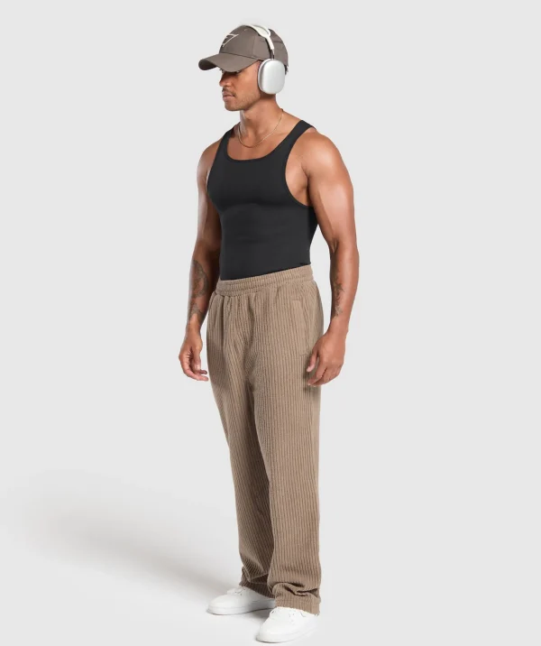 Discount Gymshark Cord Pants SoulBrown