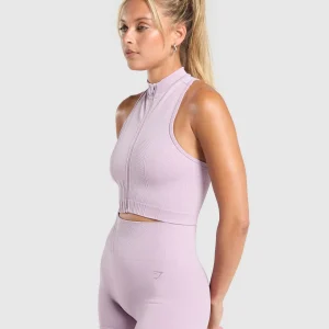 Hot Gymshark Corset Seamless Crop Tank WarmLilac