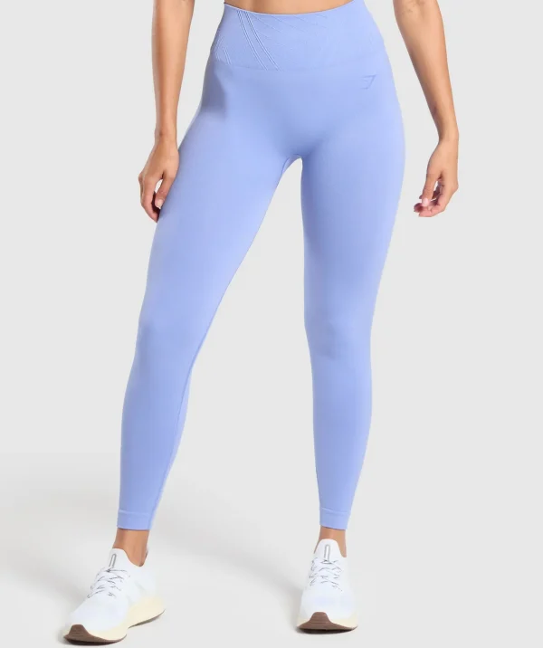 Fashion Gymshark Corset Seamless Leggings LiftBlue