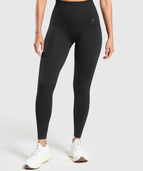 Hot Gymshark Corset Seamless Leggings Black