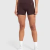 Hot Gymshark Corset Seamless Shorts HeritageBrown