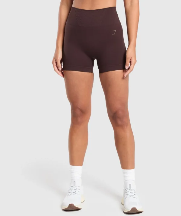 Hot Gymshark Corset Seamless Shorts HeritageBrown