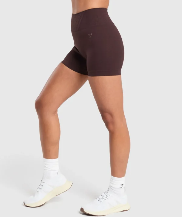 Hot Gymshark Corset Seamless Shorts HeritageBrown