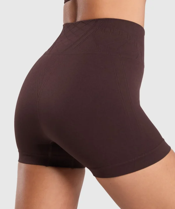 Hot Gymshark Corset Seamless Shorts HeritageBrown