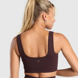 Hot Gymshark Corset Seamless Sports Bra HeritageBrown