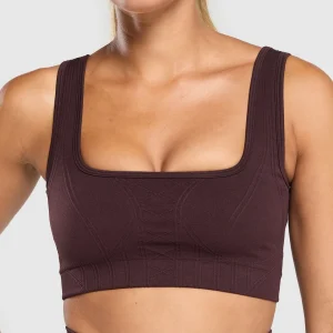 Hot Gymshark Corset Seamless Sports Bra HeritageBrown