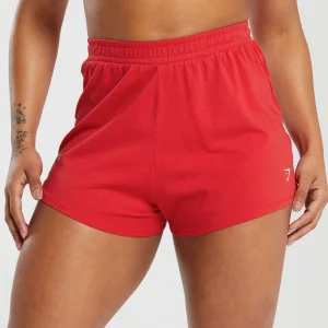 Discount Gymshark Cotton Graphic Shorts JamzRed