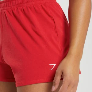 Discount Gymshark Cotton Graphic Shorts JamzRed