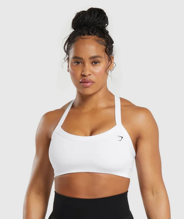 Hot Gymshark Cotton Lifting Sports Bra White