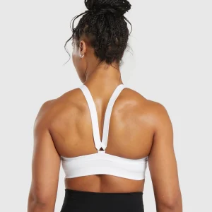 Hot Gymshark Cotton Lifting Sports Bra White