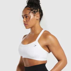 Hot Gymshark Cotton Lifting Sports Bra White