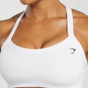 Hot Gymshark Cotton Lifting Sports Bra White