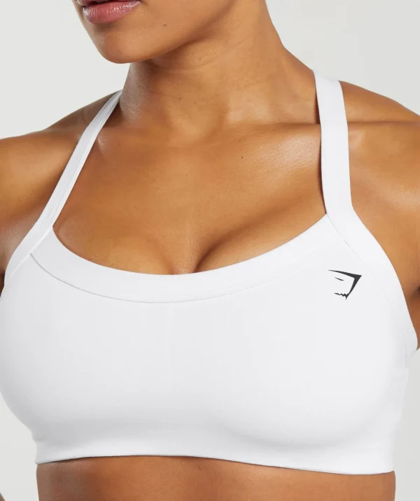 Hot Gymshark Cotton Lifting Sports Bra White