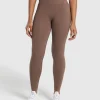 Clearance Gymshark Cotton Seamless Leggings SoftBrown