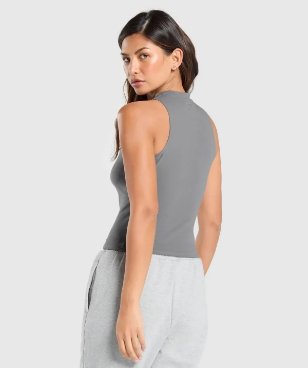 New Gymshark Cotton Tank BrushedGrey