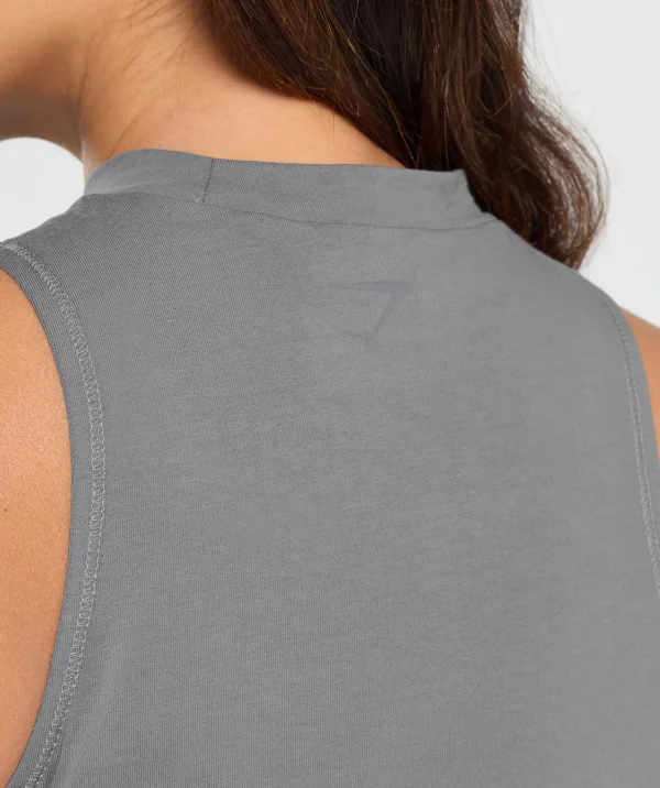 New Gymshark Cotton Tank BrushedGrey