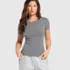 Hot Gymshark Cotton T-Shirt BrushedGrey