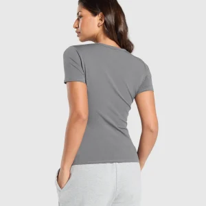 Hot Gymshark Cotton T-Shirt BrushedGrey