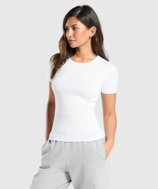 Hot Gymshark Cotton T-Shirt White