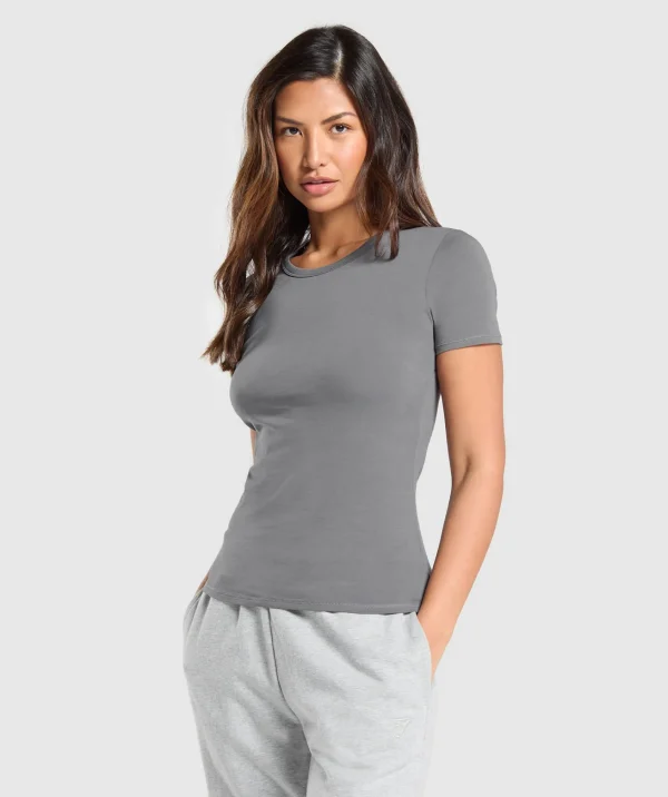 Hot Gymshark Cotton T-Shirt BrushedGrey