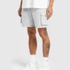 Discount Gymshark Crest Cargo Shorts LightGreyMarl