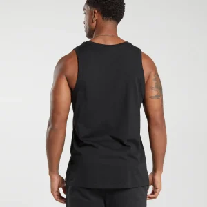 Fashion Gymshark Crest Cotton Tank Black