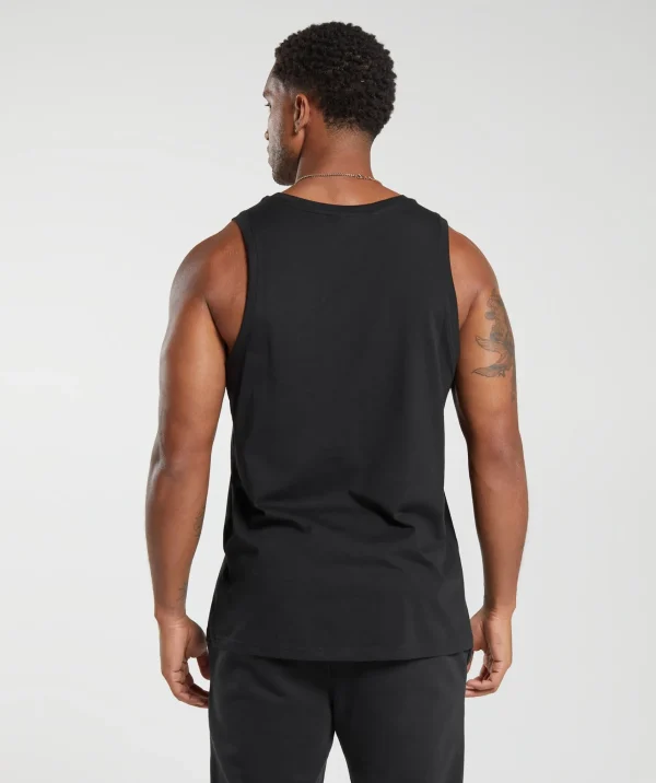 Fashion Gymshark Crest Cotton Tank Black