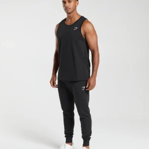 Fashion Gymshark Crest Cotton Tank Black