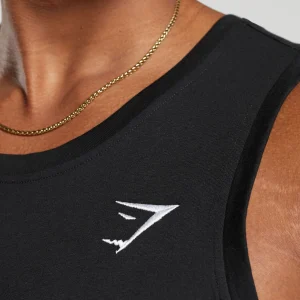 Fashion Gymshark Crest Cotton Tank Black