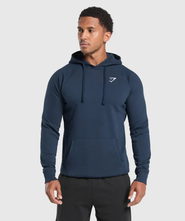 Hot Gymshark Crest Hoodie Navy