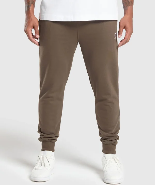 Clearance Gymshark Crest Joggers WalnutBrown