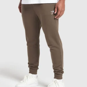 Clearance Gymshark Crest Joggers WalnutBrown